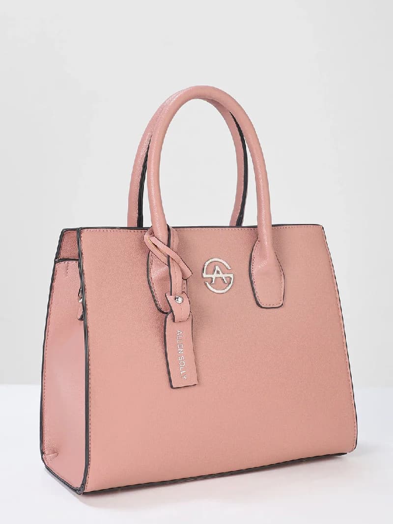 Women's Pink Solid Satchel
