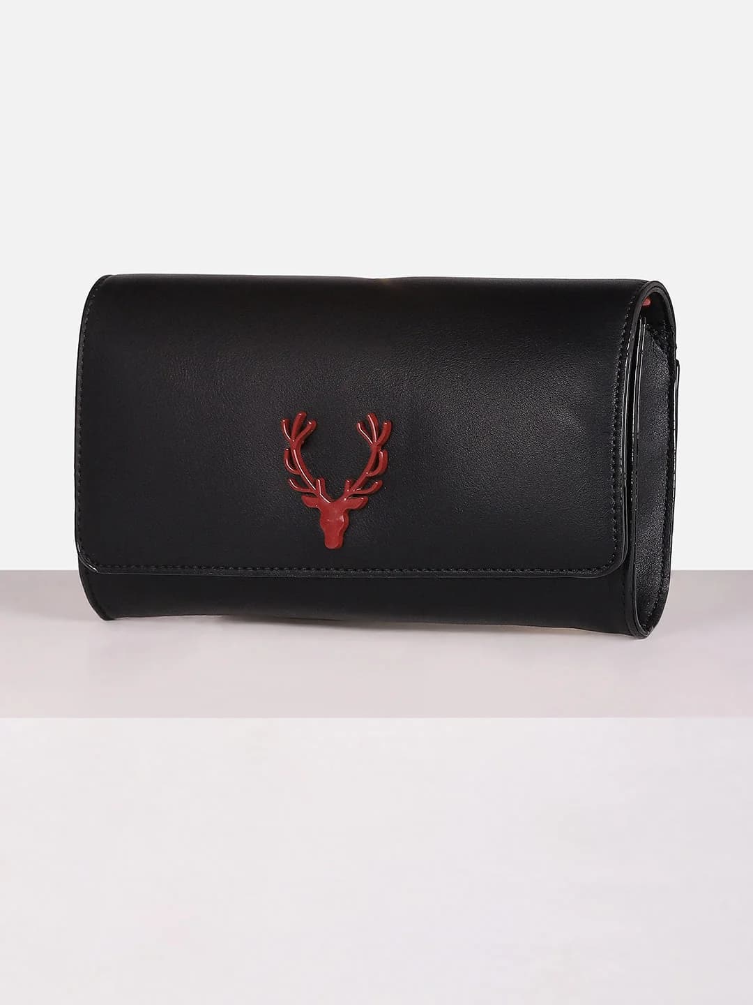 Women's Black Solid Sling Bag