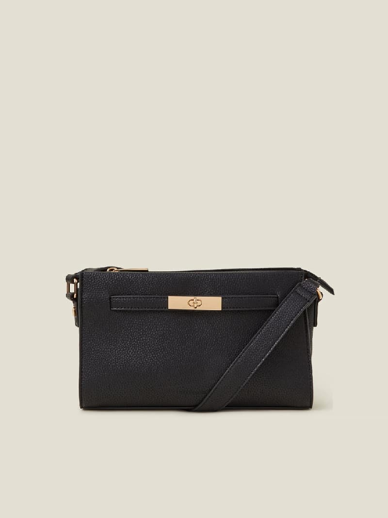 Women's Black Casual Solid Sling Bag
