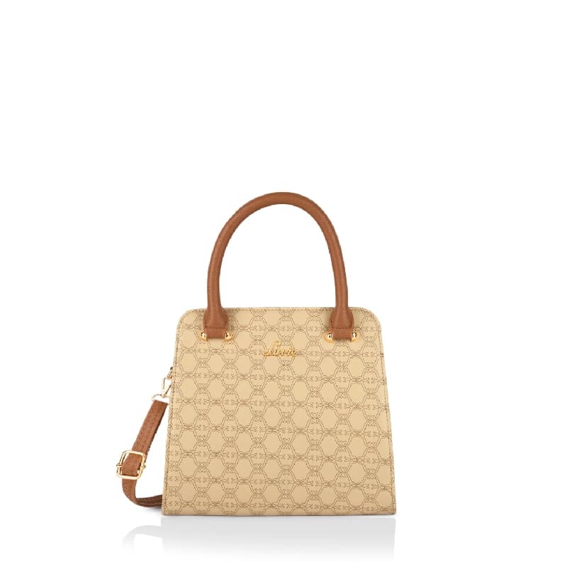Women's Beige Casual Printed Satchel