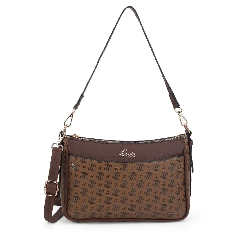 Women's Khaki Casual Printed Hobo Bag