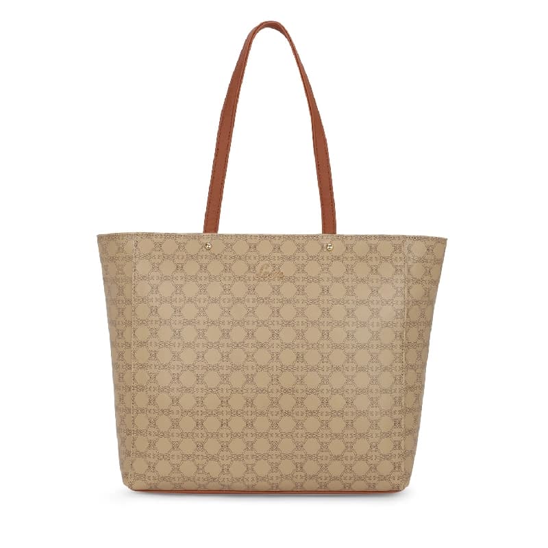 Women's Beige Casual Printed Tote Bag