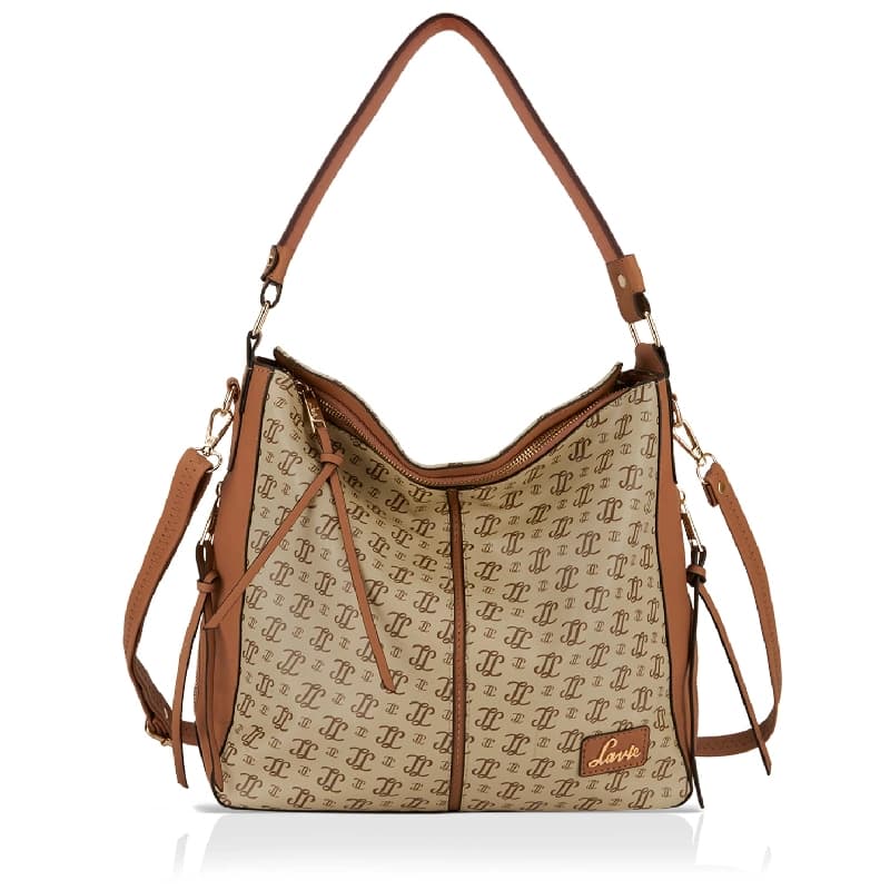 Women's Beige Casual Printed Hobo Bag