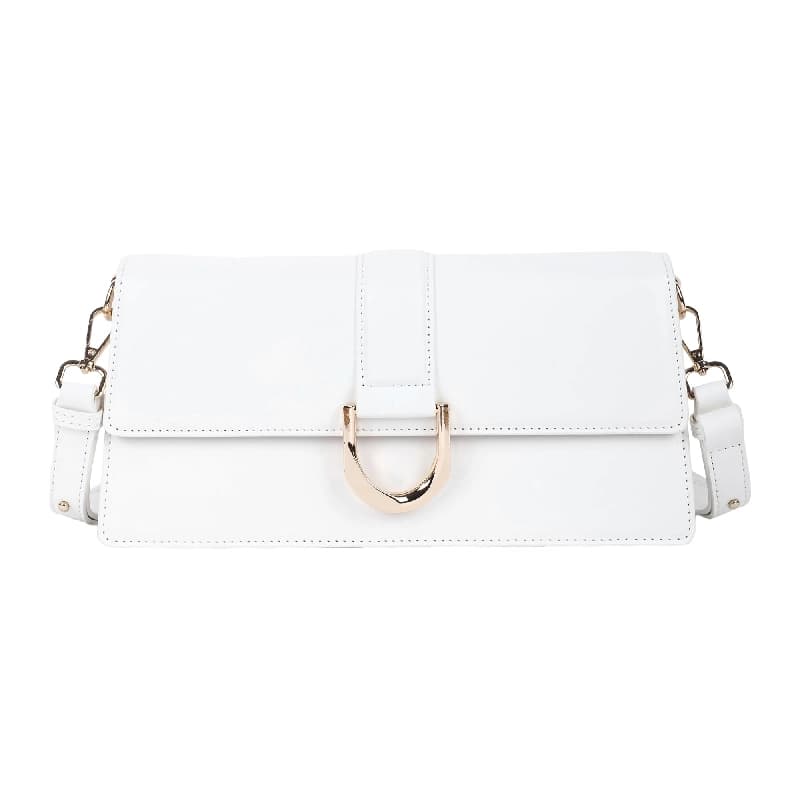 Women's White Casual Solid Shoulder Bag