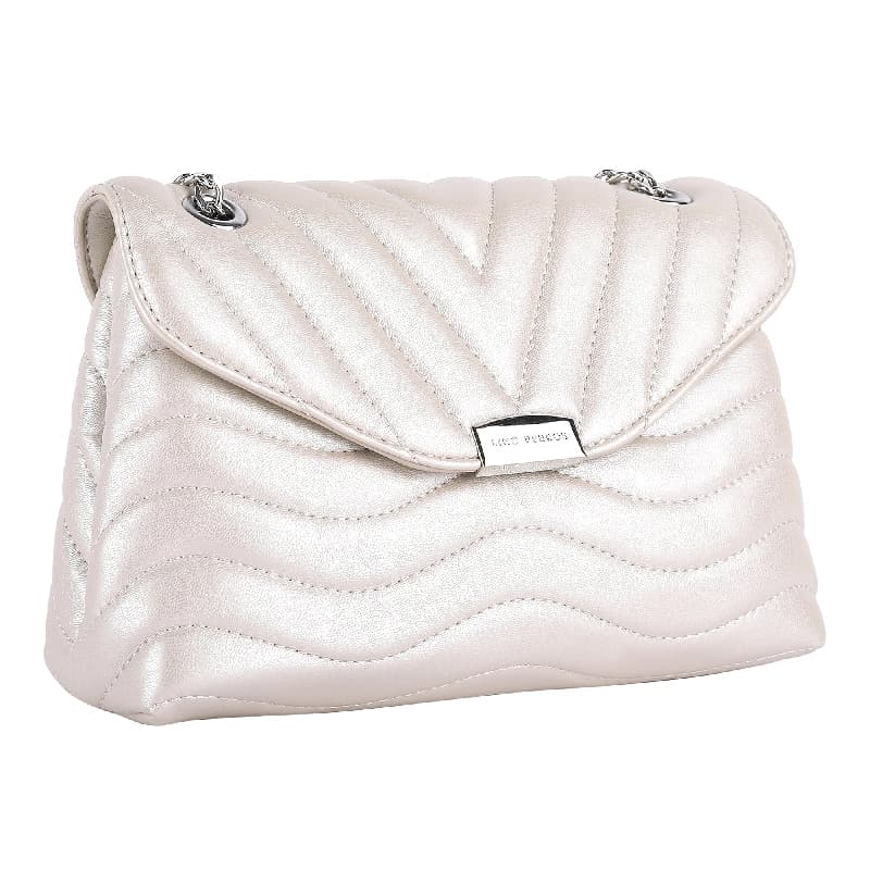 Women's Off White Casual Solid Shoulder Bag