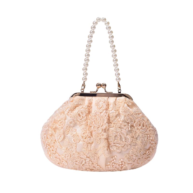 Women's Peach Casual Solid Clutch