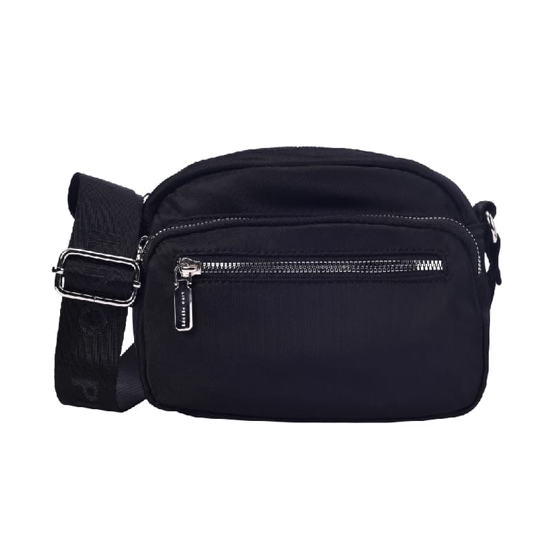 Unisex Black Casual Solid Crossbody Bag