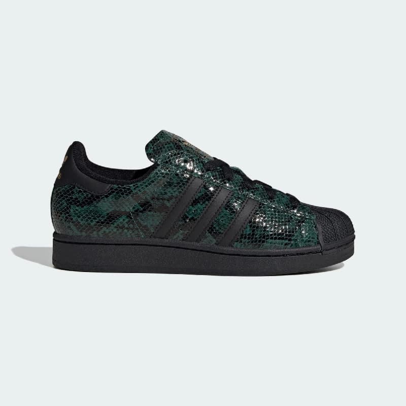 Women's Green Superstar II W Lace-Up Sneakers