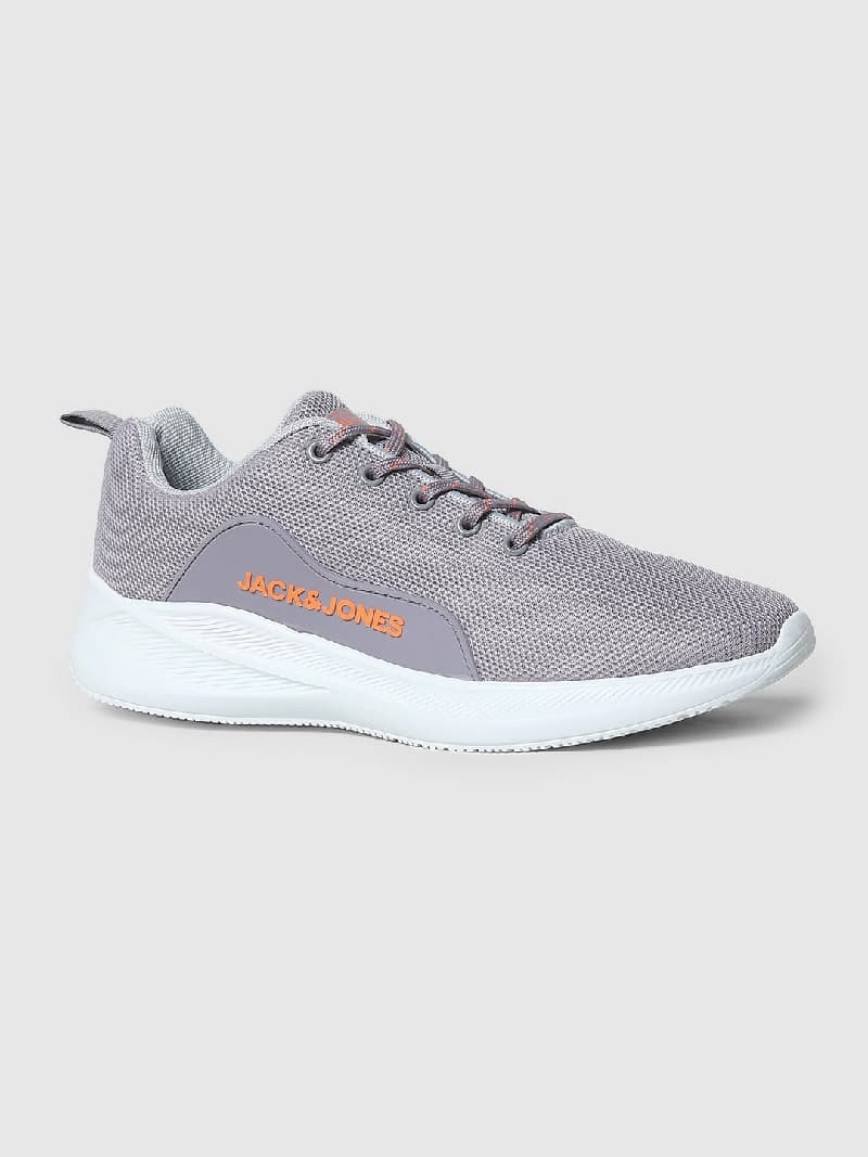 Men's Grey Casual Solid Sneakers