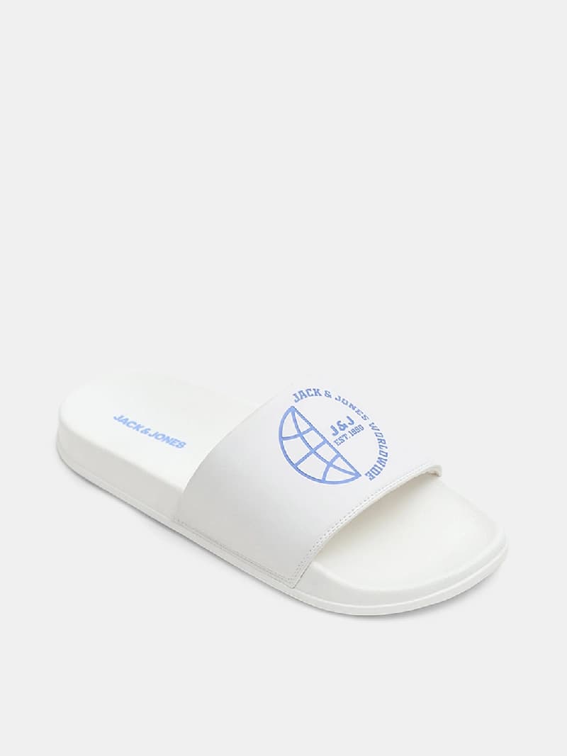 Men's White Casual Slides
