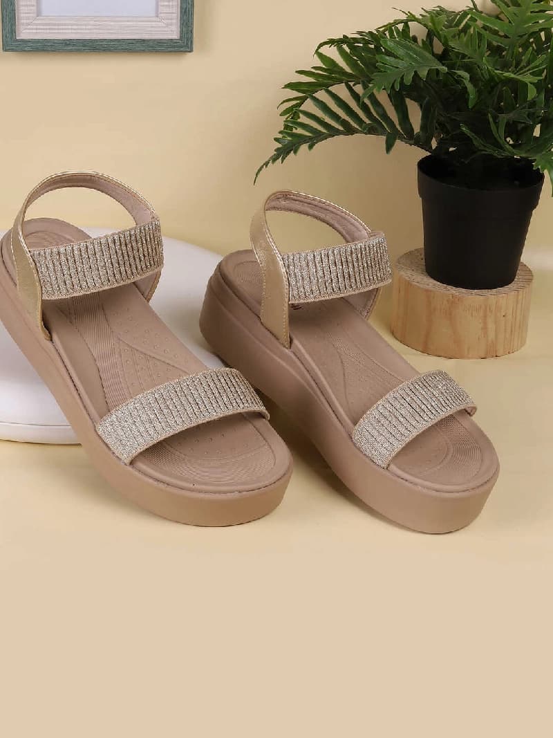 Women's Gold Daily Heels