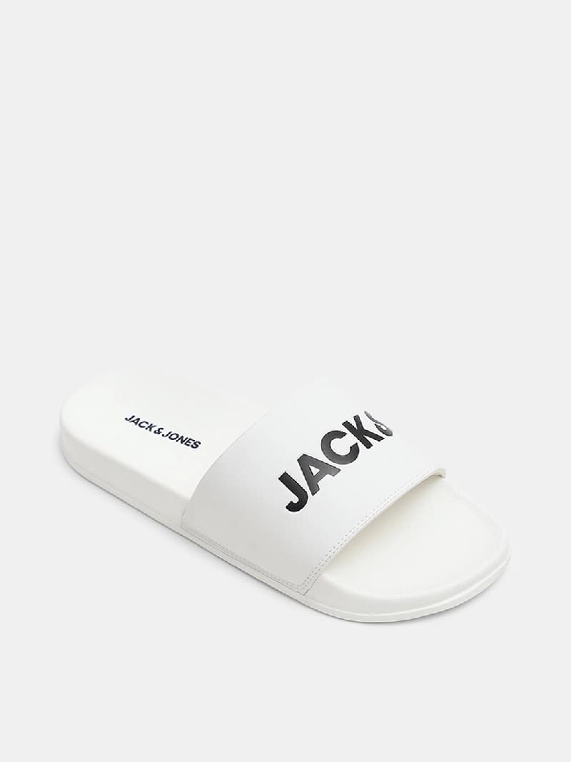 Men's White Casual Slides