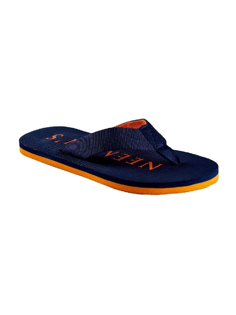 Men's Navy and Orange Humble Flip-Flops