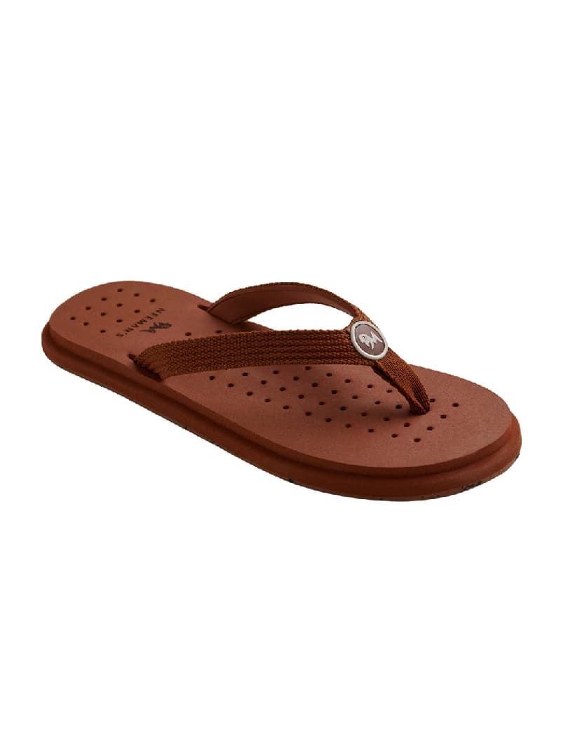 Men's Brown Eco Fluffy Orthopedic Flip-Flops