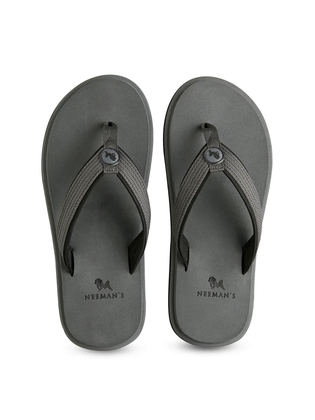 Men's Grey Eco Fluffy Orthopedic Flip-Flops