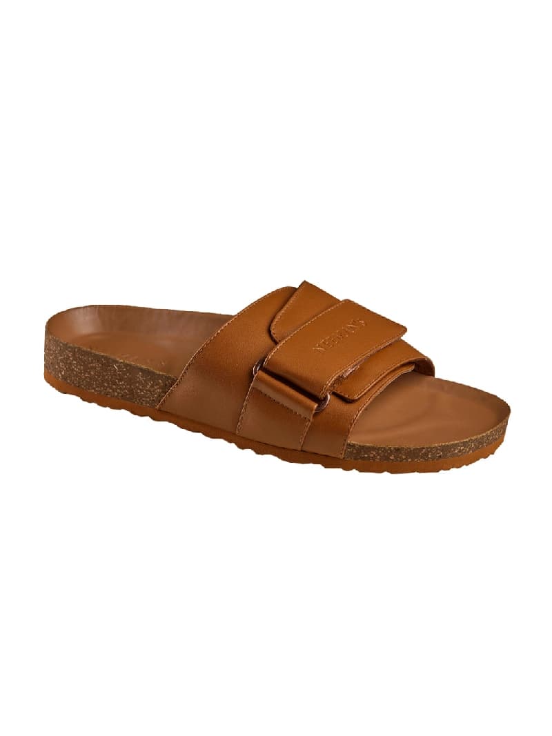 Men's Tan Cork Casual Slides