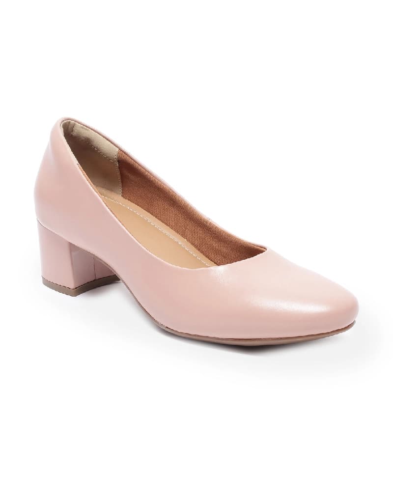 Women's Pink Formal Solid Slip-On Pump