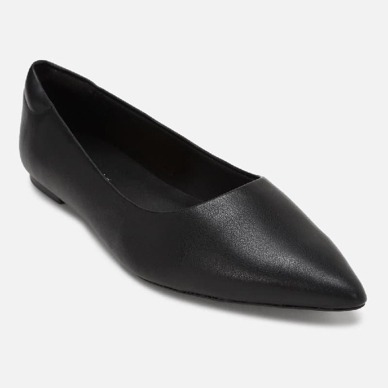 Women's Black Formal Solid Slip-On Ballet