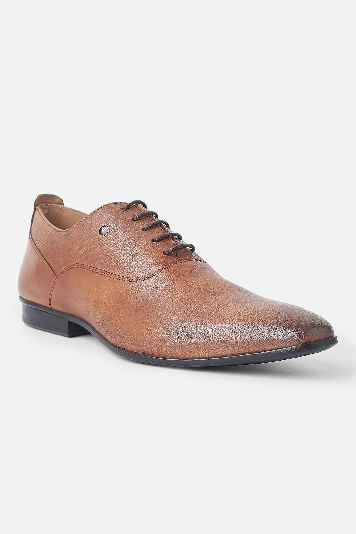 Men's Brown Formal Solid Oxford Shoes