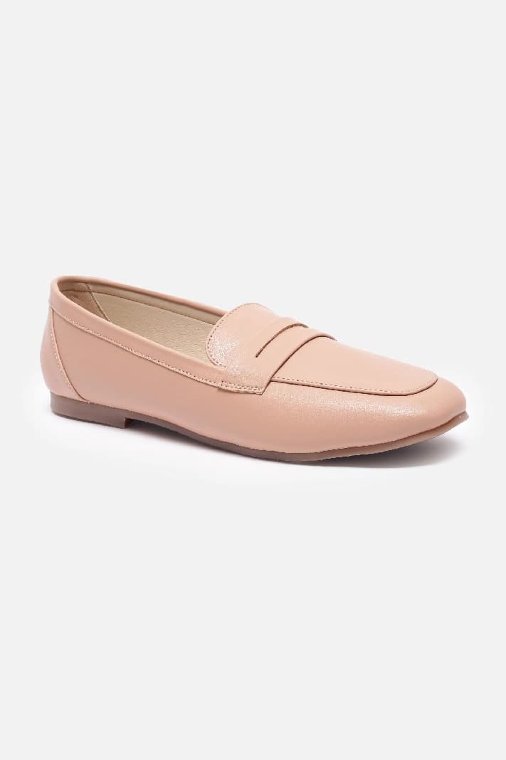 Women's Pink Casual Self Design Loafers