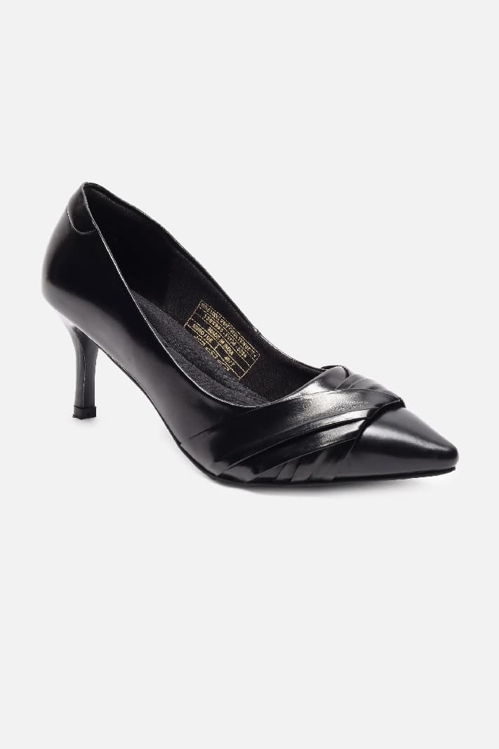 Women's Black Casual Solid Pump