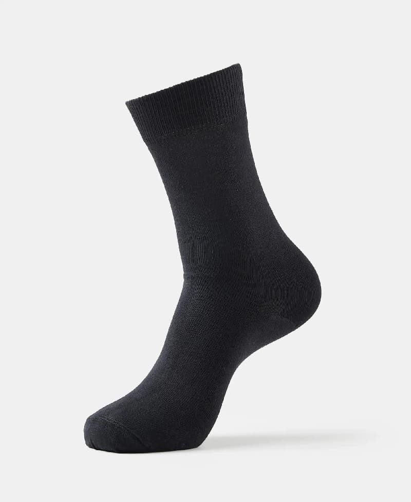 Men's Black Mercerized Cotton Socks