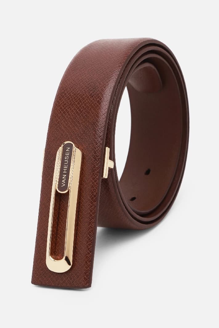 Men's Brown Formal Leather Belt