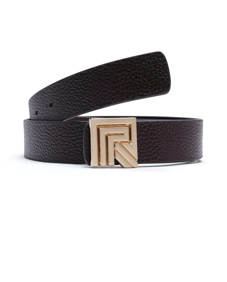 Men's Vero Brown Non Reversible Leather Belt