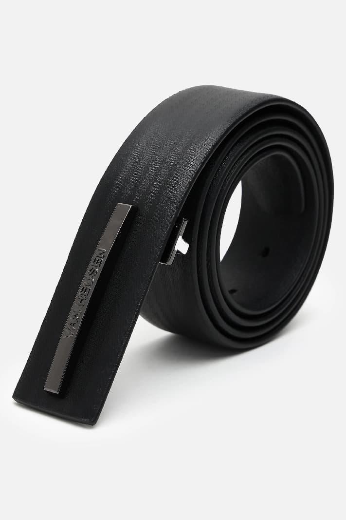 Men's Black Formal Leather Belt