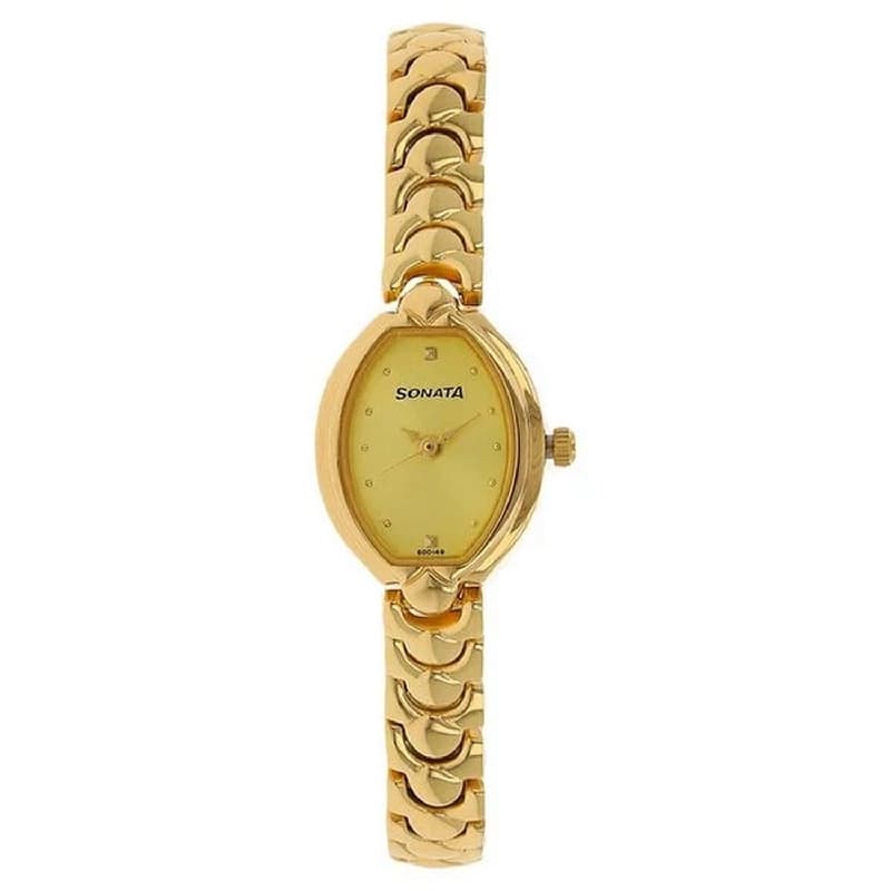 Women's Utsav Champagne Oval Dial Watch - NS8107YM02