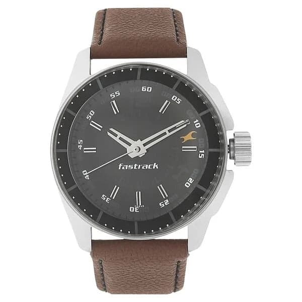 Men's Casual Black Round Dial Watch - NS3089SL05