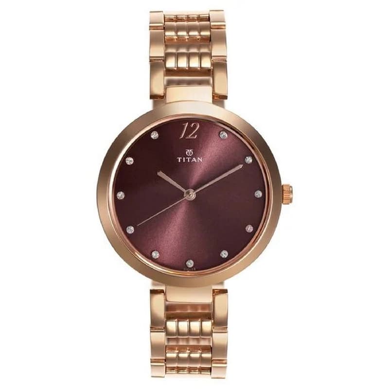Women's Purple Purple Round Dial Watch - NT2480WM02