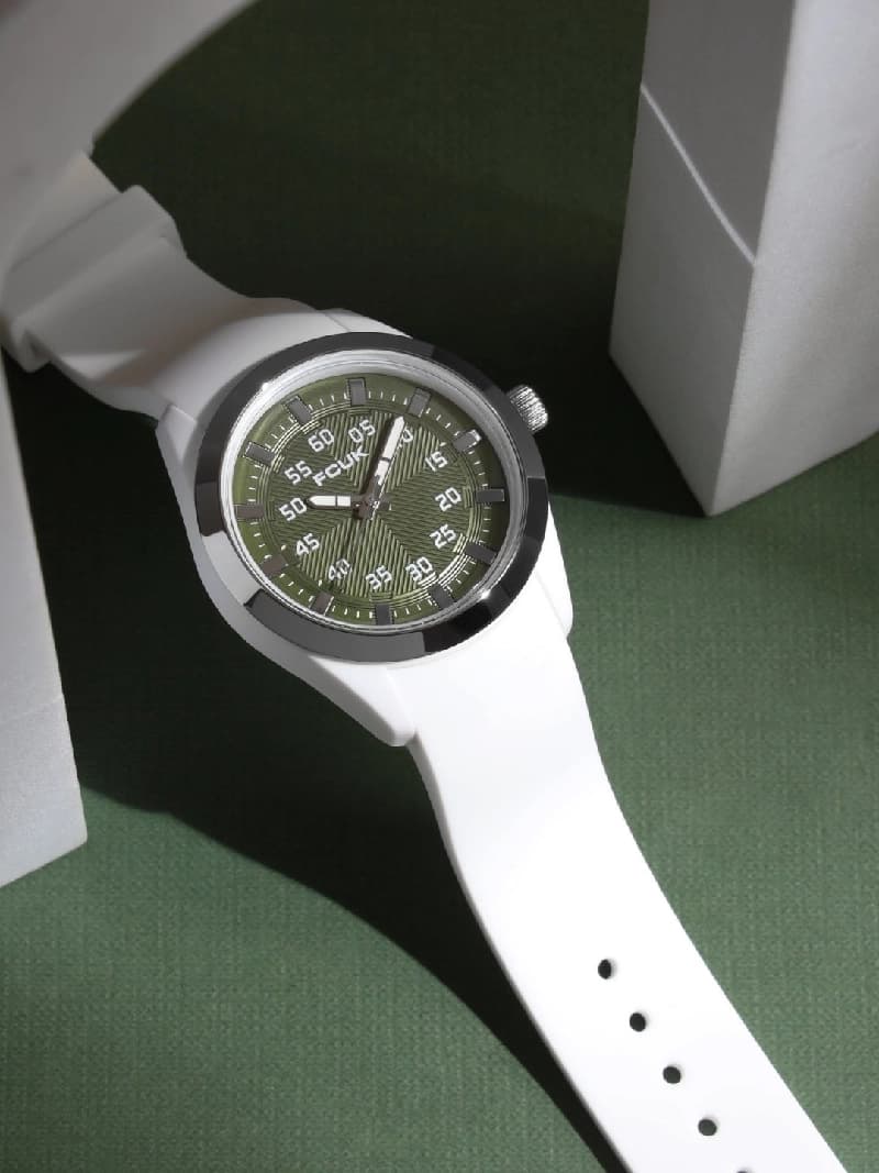 Men's Army Green Casual Analogue Watch-FC05GR