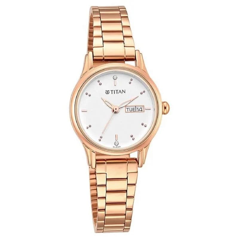 Women's Karishma Silver White Round Dial Watch - NT2656WM01