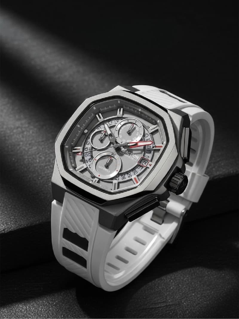 Men's White Casual Round Analogue Watch-KRWGO0070101