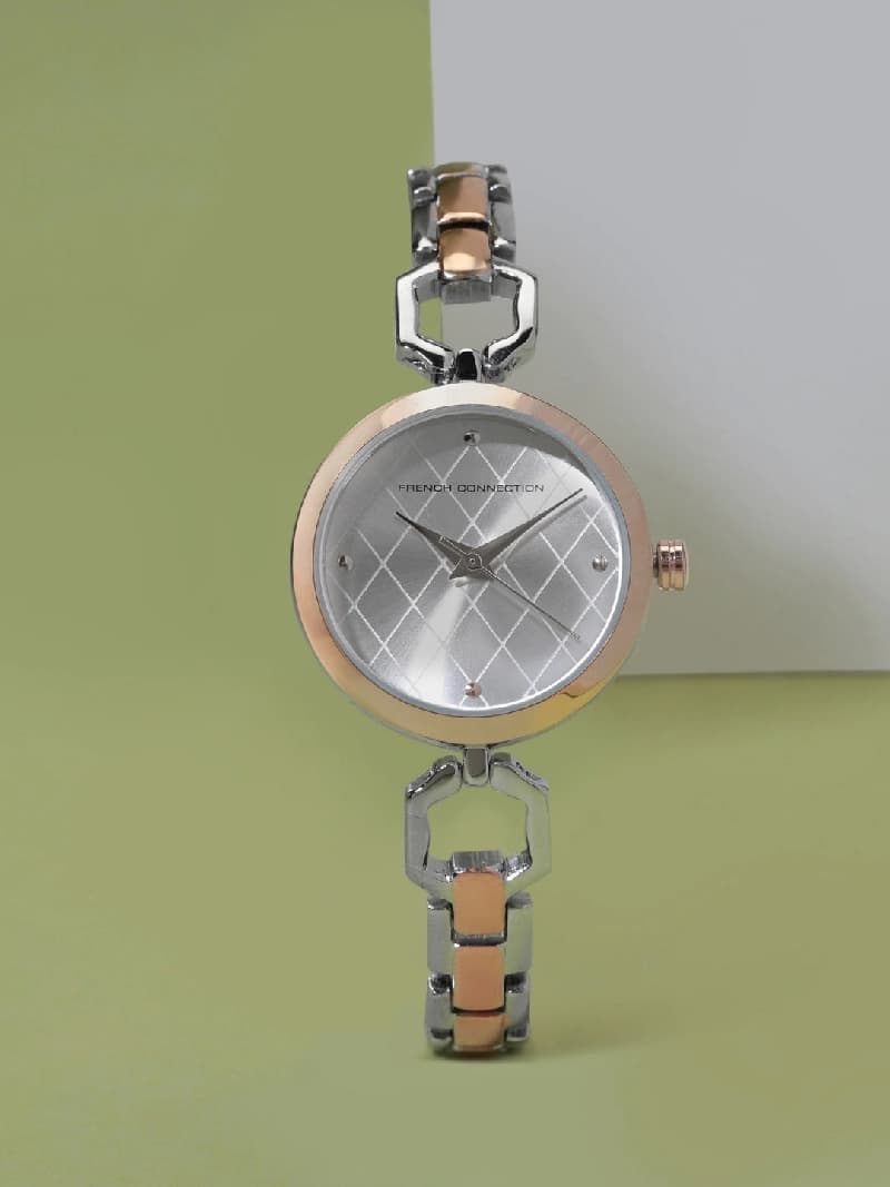 Women's Rose Gold Casual Round Analogue Watch-FCN00092D