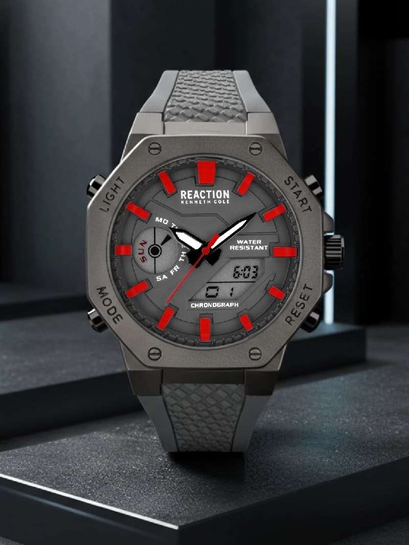 Men's Grey Casual Round Analogue-Digital Watch-KRWGP2191702