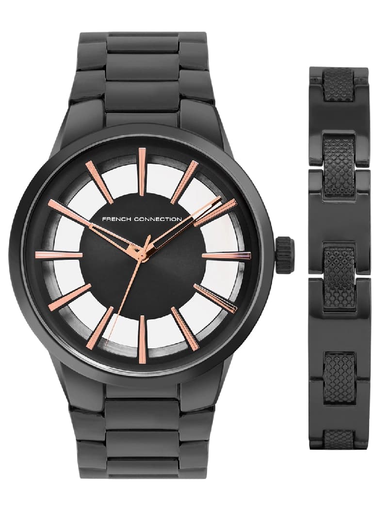 Men's Black Casual Round Analogue Watch-FCW16BM