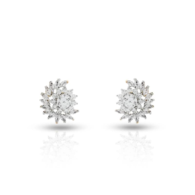 Women's Golden Zircon Celestina Stud Earrings