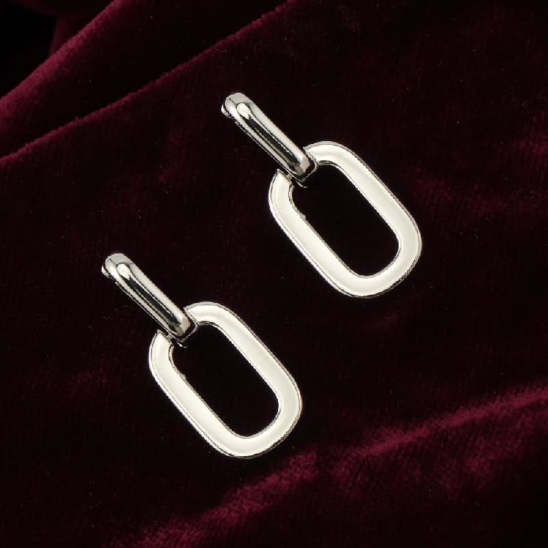 Women's Chained Dangling Hoops