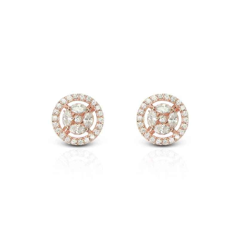 Women's Rosegold Aster Stud Earrings