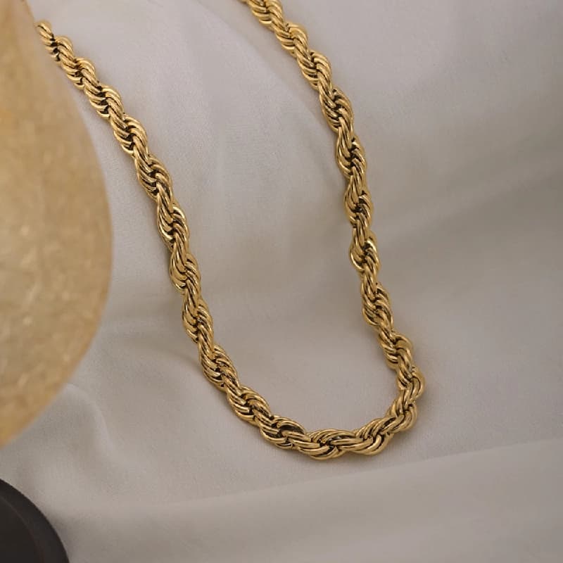 Women's Gold Plated Rebel Rope Chain Waterproof & Anti-Tarnish
