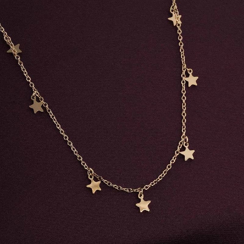 Women's Gold Plated Starry Night Necklace Waterproof & Anti-Tarnish