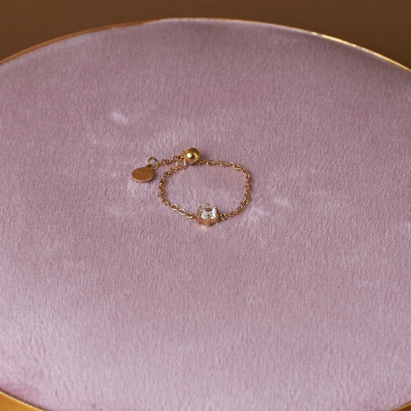 Women's Champagne Self-Love Chain Ring