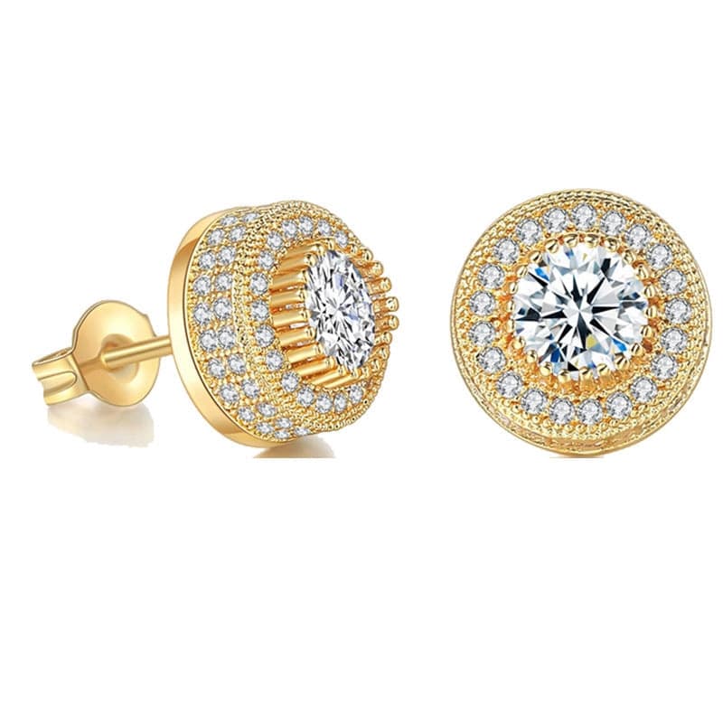 Men's Diamond Golden Tidbit Earrings