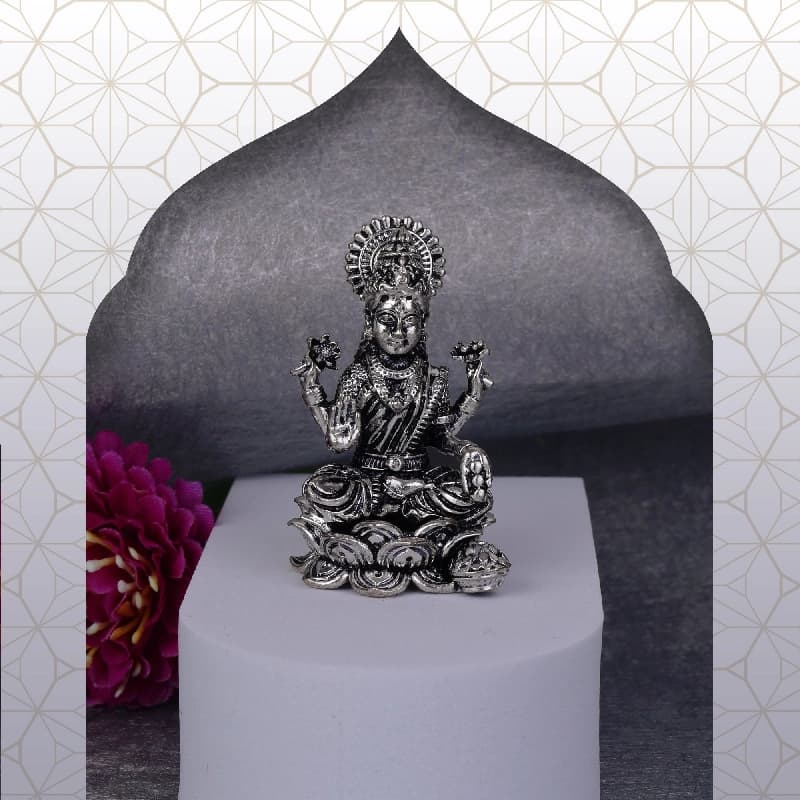Devi Laxmi Silver Gold Plated Idol Murti Home and Office Decorative Gifting