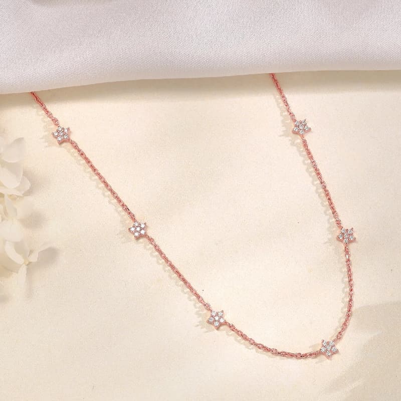 Women's Rose Gold Star Constellation Chain
