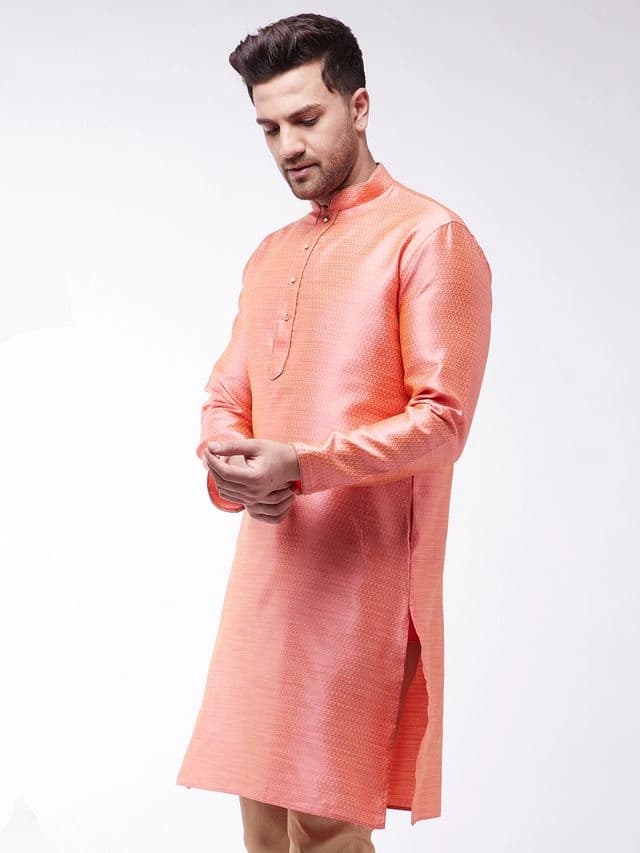 Men's Pink Festive Kurta