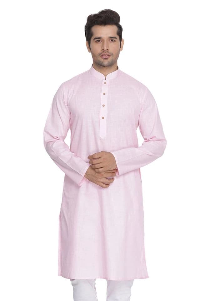 Men's Pink Festive Kurta
