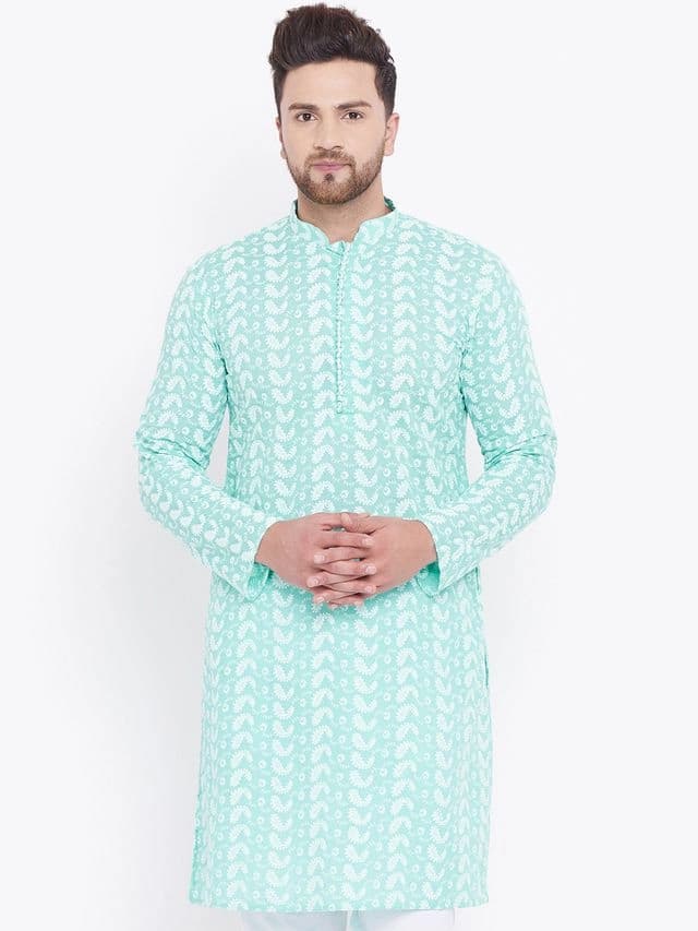 Men's Green Festive Kurta